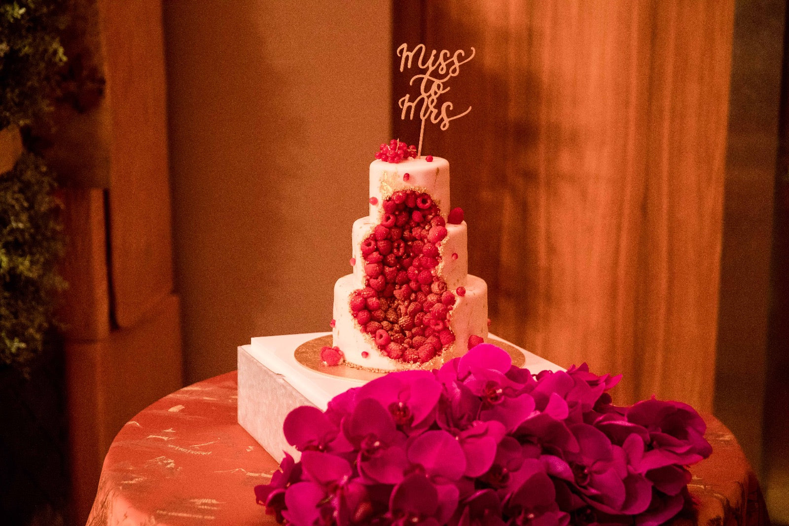 Fondant Raspberry Wedding Cake