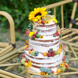 Half-Naked Wedding Cake