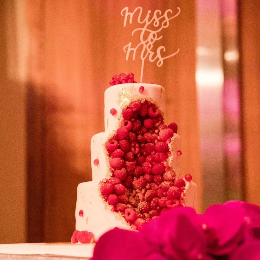 Fondant Raspberry Wedding Cake - Jouer Hong Kong
