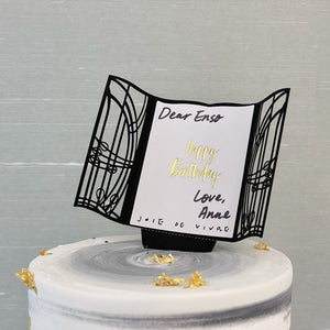 'Happy Birthday' Card Cake Topper